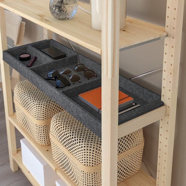 Ikea IVAR - Shelf, dark grey/felt, 83x30 cm
