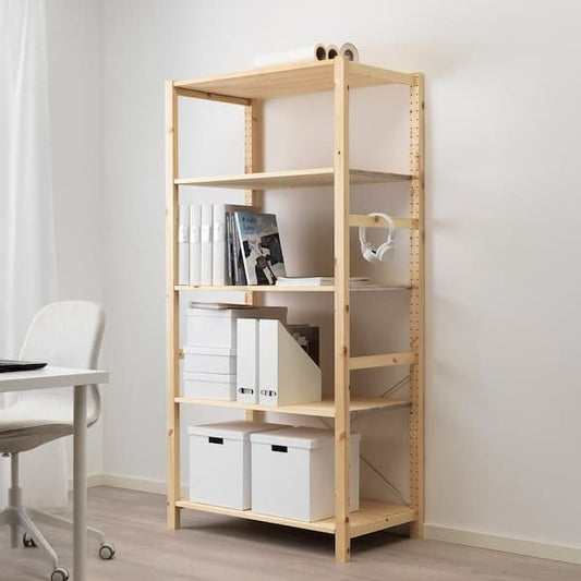 IVAR - Shelf, pine, , 89x50x179 cm - best price from Maltashopper.com 39407070