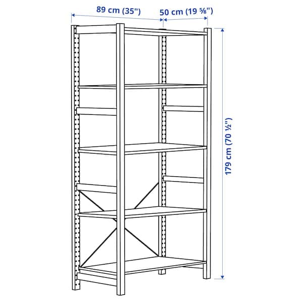 Ikea IVAR - Shelving unit, pine, 89x50x179 cm