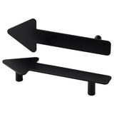 JÄRNSPARV handle, black/arrow, 141 mm, 2 pack