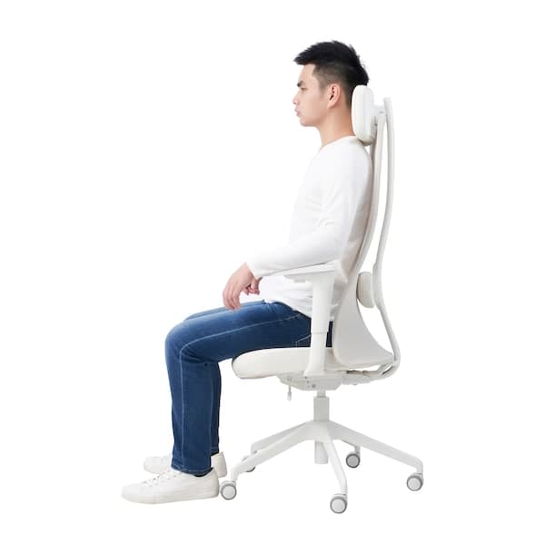 JÄRVFJÄLLET Office chair with armrests - Grann white , - best price from Maltashopper.com 40521852