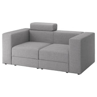JÄTTEBO 2-seat modular sofa, with headrest/Tonerud grey, 190x87x95 cm