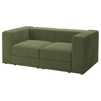 JÄTTEBO 2-seat modular sofa, Samsala dark yellow-green, 190x71x95 cm