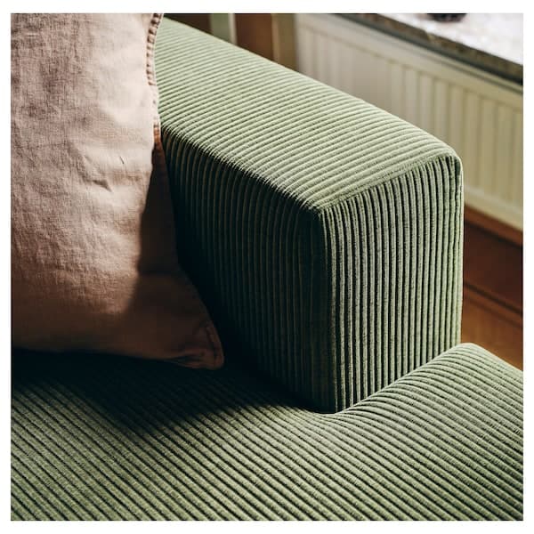 JÄTTEBO - 2 seater modular sofa, Samsala dark yellow-green , - best price from Maltashopper.com 29471405