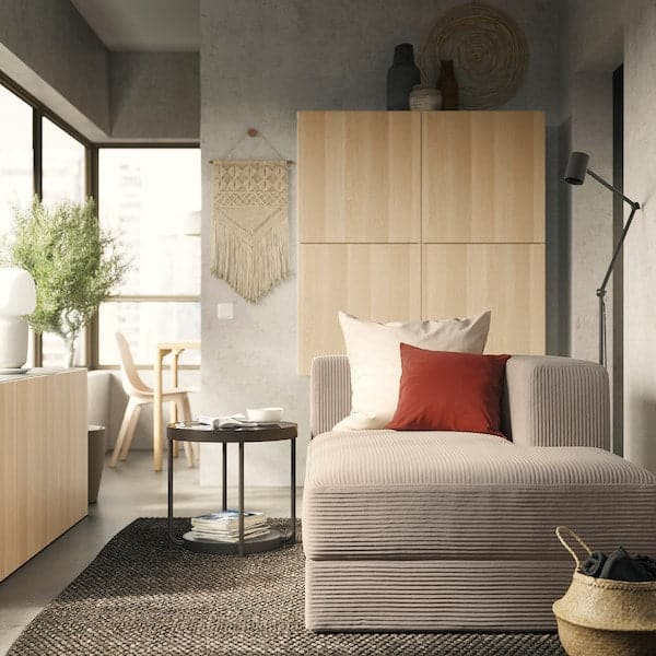 Ikea JÄTTEBO - chaise-longue element right, with armrest/Samsala grey/beige ,