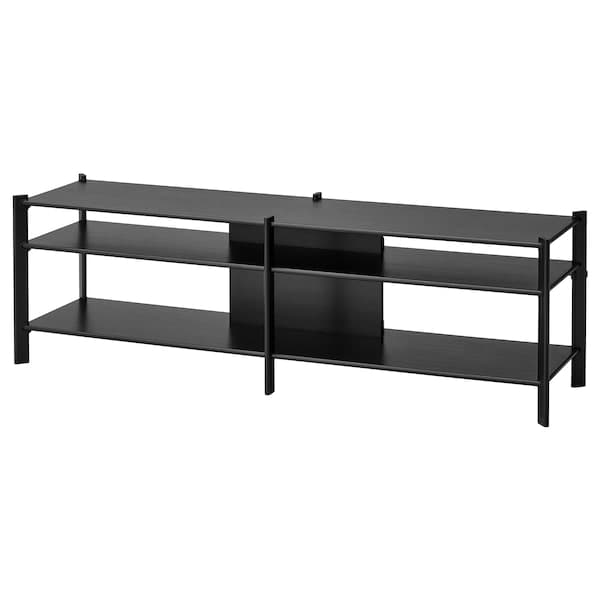 JÄTTESTA TV bench, black, 160x40x49 cm