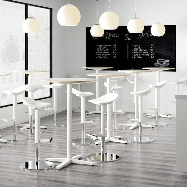 Ikea JANINGE - Bar stool, white, 76 cm
