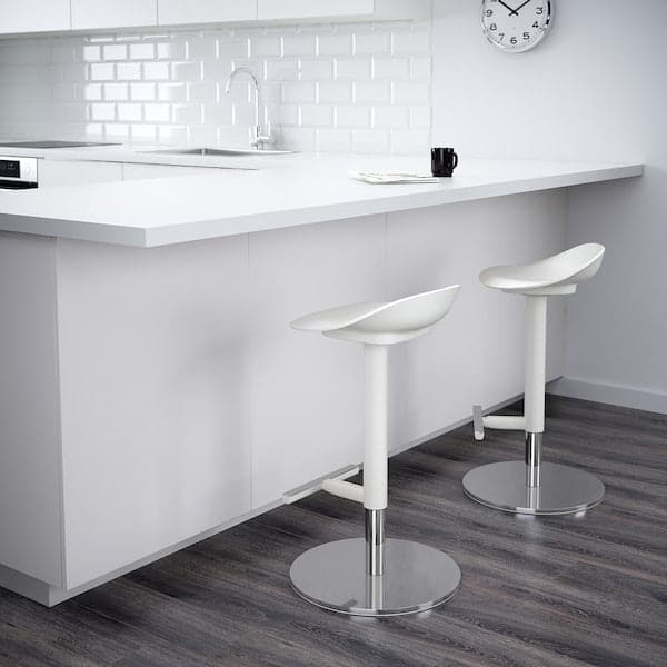 Ikea JANINGE - Bar stool, white, 76 cm