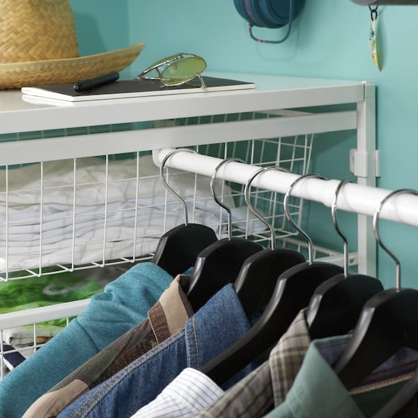 JONAXEL - Adjustable clothes rail, white, 46-82 cm - best price from Maltashopper.com 10429987