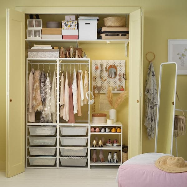 JONAXEL - Adjustable clothes rail, white, 46-82 cm - best price from Maltashopper.com 10429987