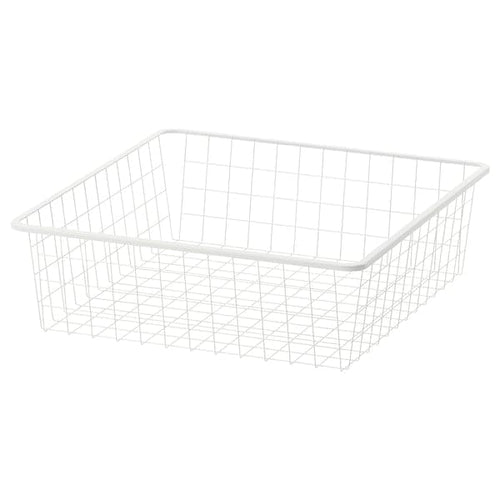 JONAXEL - Wire basket, white, 50x51x15 cm