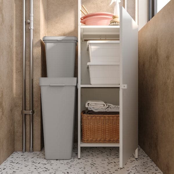 JOSTEIN - Shelf with door, indoor/outdoor/white, 41x44x180 cm - best price from Maltashopper.com 69437235