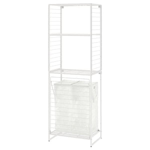 JOSTEIN - Shelf with bags / grid, indoor / outdoor metal wire / transparent white,62x40/76x180 cm - best price from Maltashopper.com 59437274
