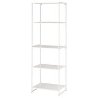 JOSTEIN shelving unit, in/outdoor/metal white, 61x40x180 cm