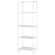 JOSTEIN shelving unit, in/outdoor/metal white, 61x40x180 cm