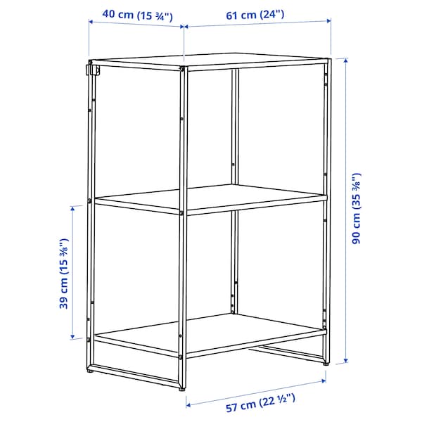 Ikea JOSTEIN - Shelving unit, in / outdoor / white metal,61x40x90 cm , 61x40x90 cm