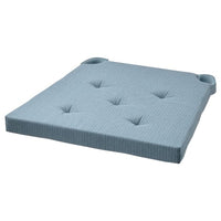 JUSTINA chair pad, grey-blue, 42/35x40x4 cm