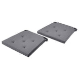 JUSTINA chair pad, grey, 42/35x40x4 cm, 2 pack
