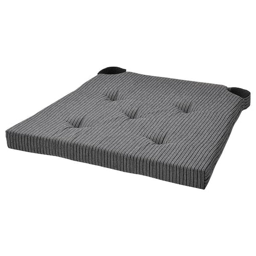 JUSTINA - Chair cushion, black, 42/35x40x4 cm