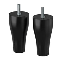 KABBARP leg, black, 10 cm, 2 pack