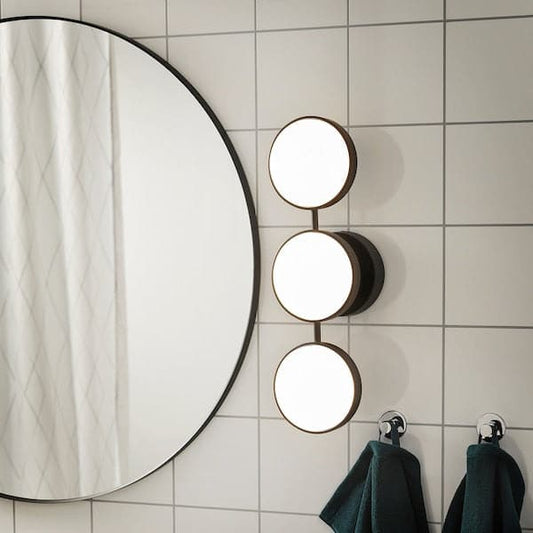 Ikea KABOMBA - LED wall lamp, adjustable light intensity matt/black, 47x14 cm