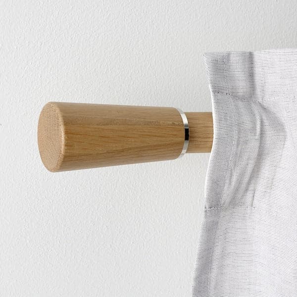 Ikea KÄGELKAKTUS - Curtain rod set, oak effect, 120-210 cm 28 mm