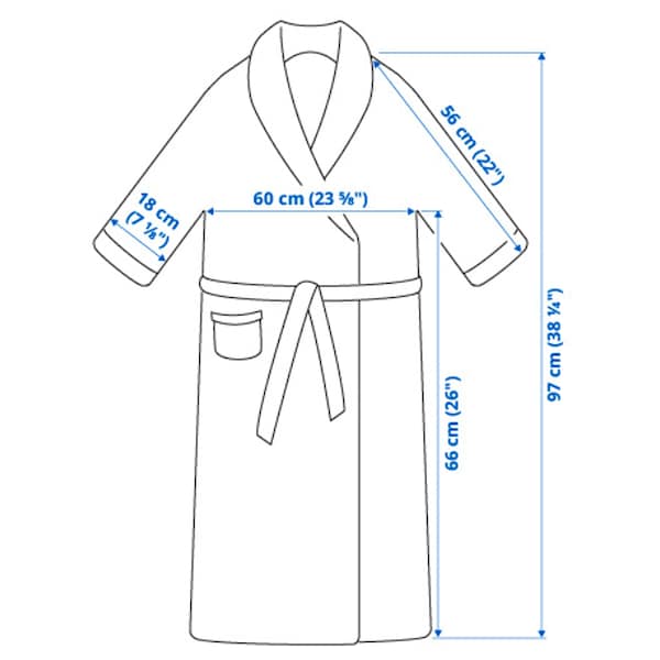 Ikea KÄRRFIBBLA - Accappatoio, beige, S/M ,