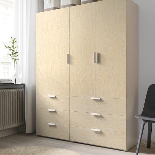 KALBÅDEN - Door with hinges, lively pine effect, 40x120 cm - best price from Maltashopper.com 89495899