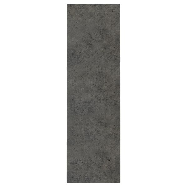 KALHYTTAN door, dark grey concrete effect, 20x80 cm