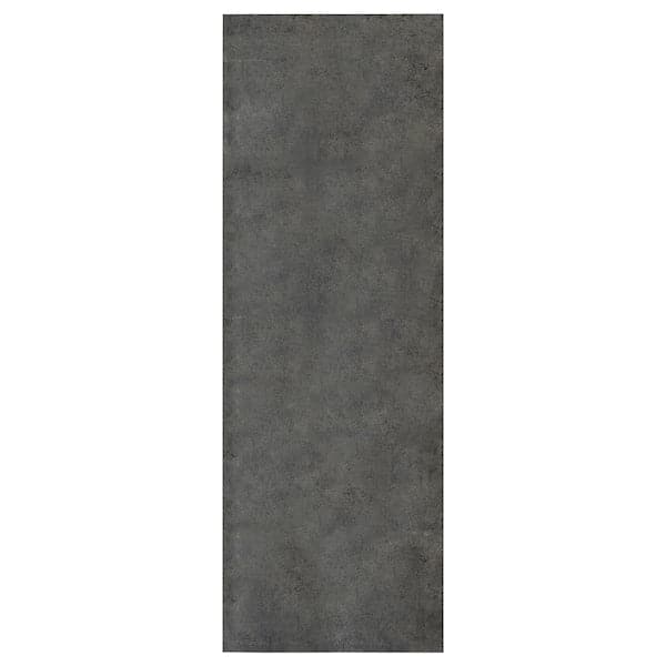 KALHYTTAN door, dark grey concrete effect, 60x180 cm