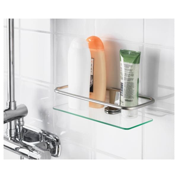 Ikea KALKGRUND - Shower shelf, chrome-plated , 24x6 cm