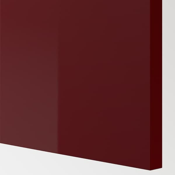 KALLARP - Cover panel, high-gloss dark red-brown, 39x86 cm - best price from Maltashopper.com 90428272