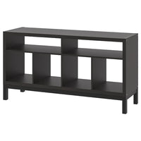 KALLAX tv bench with underframe, black-brown, 147x39x78 cm