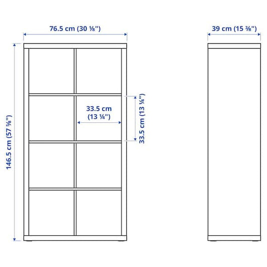 Ikea KALLAX - Shelving unit with underframe, with 2 doors/4 drawers/black-brown, 147x94 cm