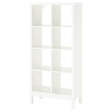 KALLAX shelving unit with underframe, high-gloss/white/white, 77x164 cm
