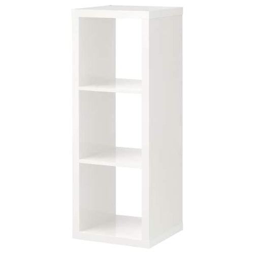 KALLAX - Shelving unit, high-gloss white, 42x112 cm