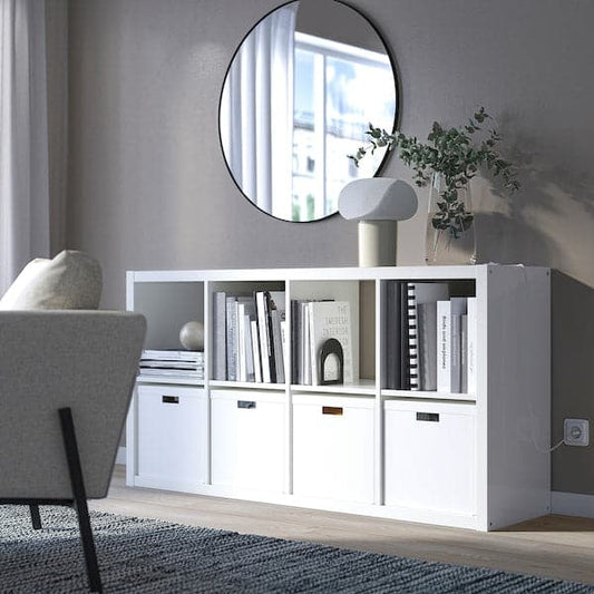 Ikea KALLAX - Shelving unit, high-gloss white, 77x147 cm