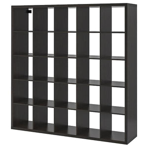 KALLAX - Shelving unit, black-brown, 182x182 cm - best price from Maltashopper.com 70301542