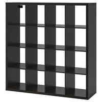 KALLAX shelving unit, black-brown, 147x147 cm