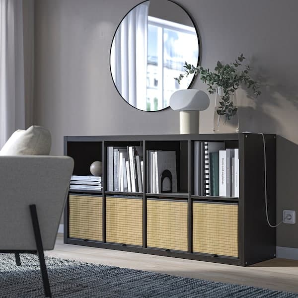 Ikea KALLAX - Shelving unit, black-brown, 77x147 cm