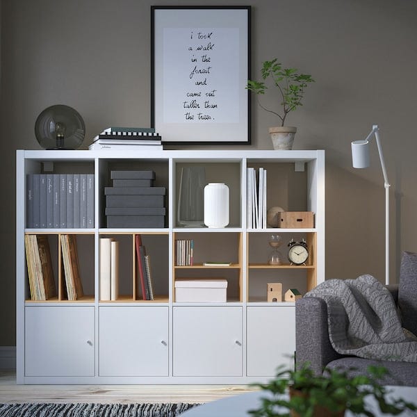 Ikea KALLAX - Internal frame with 1 shelf, pine,33x33 cm