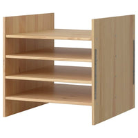 KALLAX insert with 4 shelves, pine, 33x33 cm