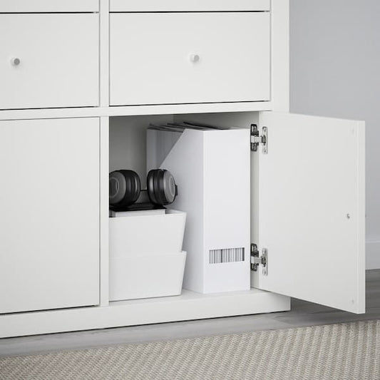 Ikea KALLAX - Insert with door, high-gloss white, 33x33 cm
