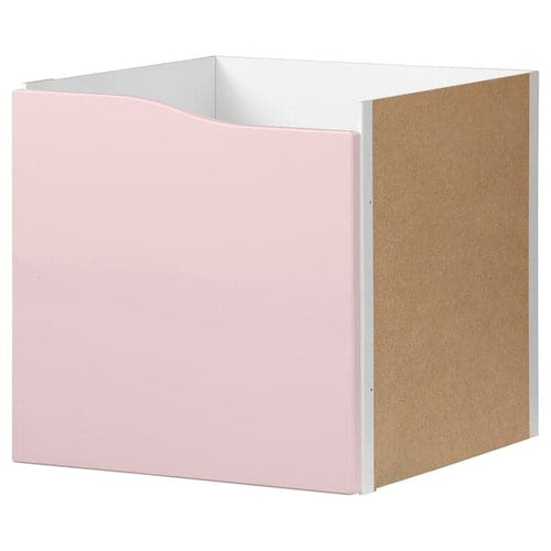 KALLAX - Insert with door, wave shaped/pale pink, 33x33 cm