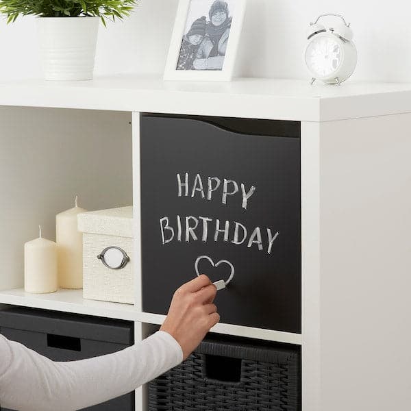 Ikea KALLAX - Insert with door, wave shaped/blackboard surface, 33x33 cm
