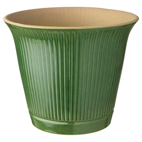 KAMOMILL - Plant pot, in/outdoor green, 19 cm