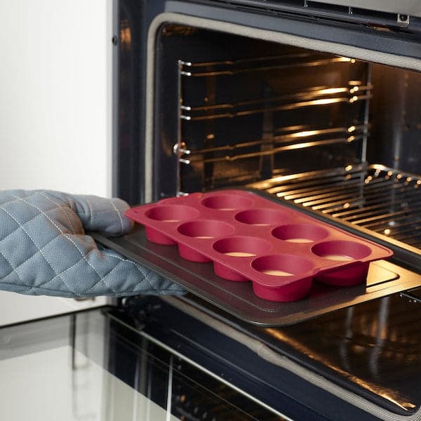 KANTNÅL - Muffin mould, dark red, 18x30 cm - best price from Maltashopper.com 80557250