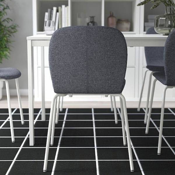Ikea KARLPETTER Chair, Gunnared Smoke Grey/Sefast White ,