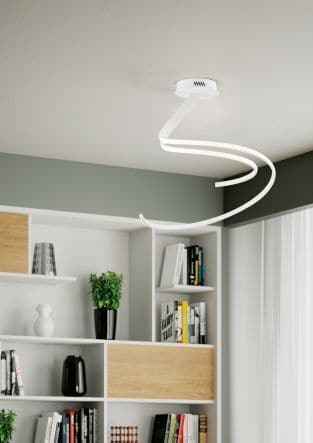 KINETIC METAL CEILING LAMP WHITE 60X58CM LED 40W 4600LM CCT