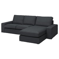 KIVIK 3-seat sofa with chaise longue, Tresund anthracite, 280x83x163 cm